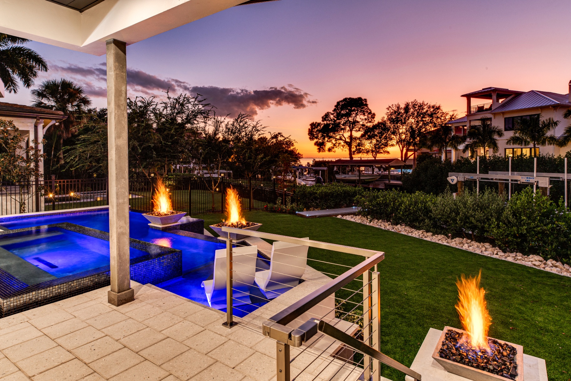 Modern Sunset — Wahoo Pools custom build 4
