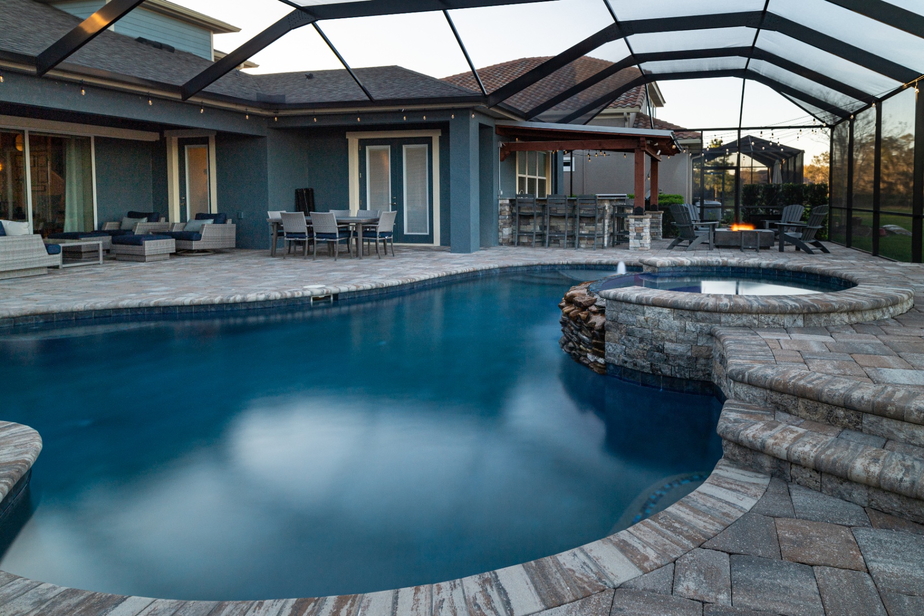 Backyard Oasis — Wahoo Pools custom build 4