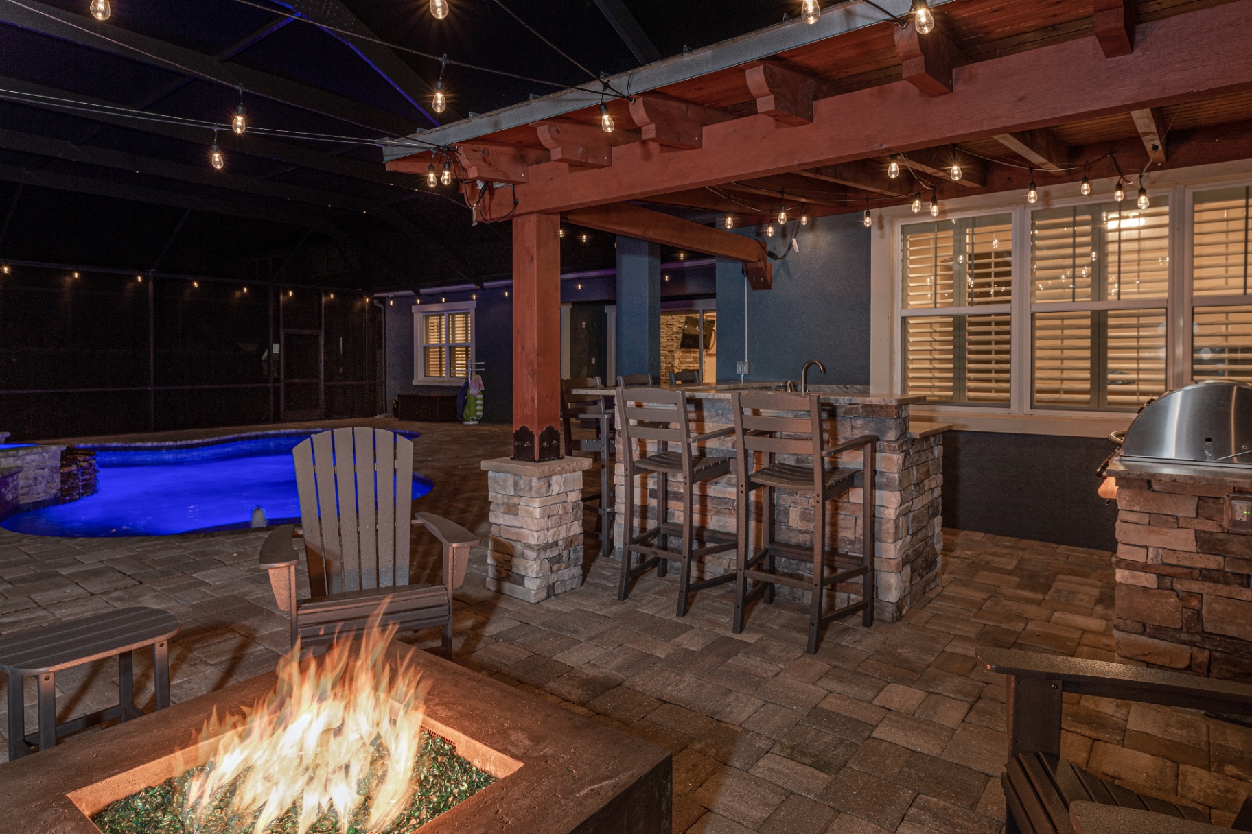 Backyard Oasis — Wahoo Pools custom build 9